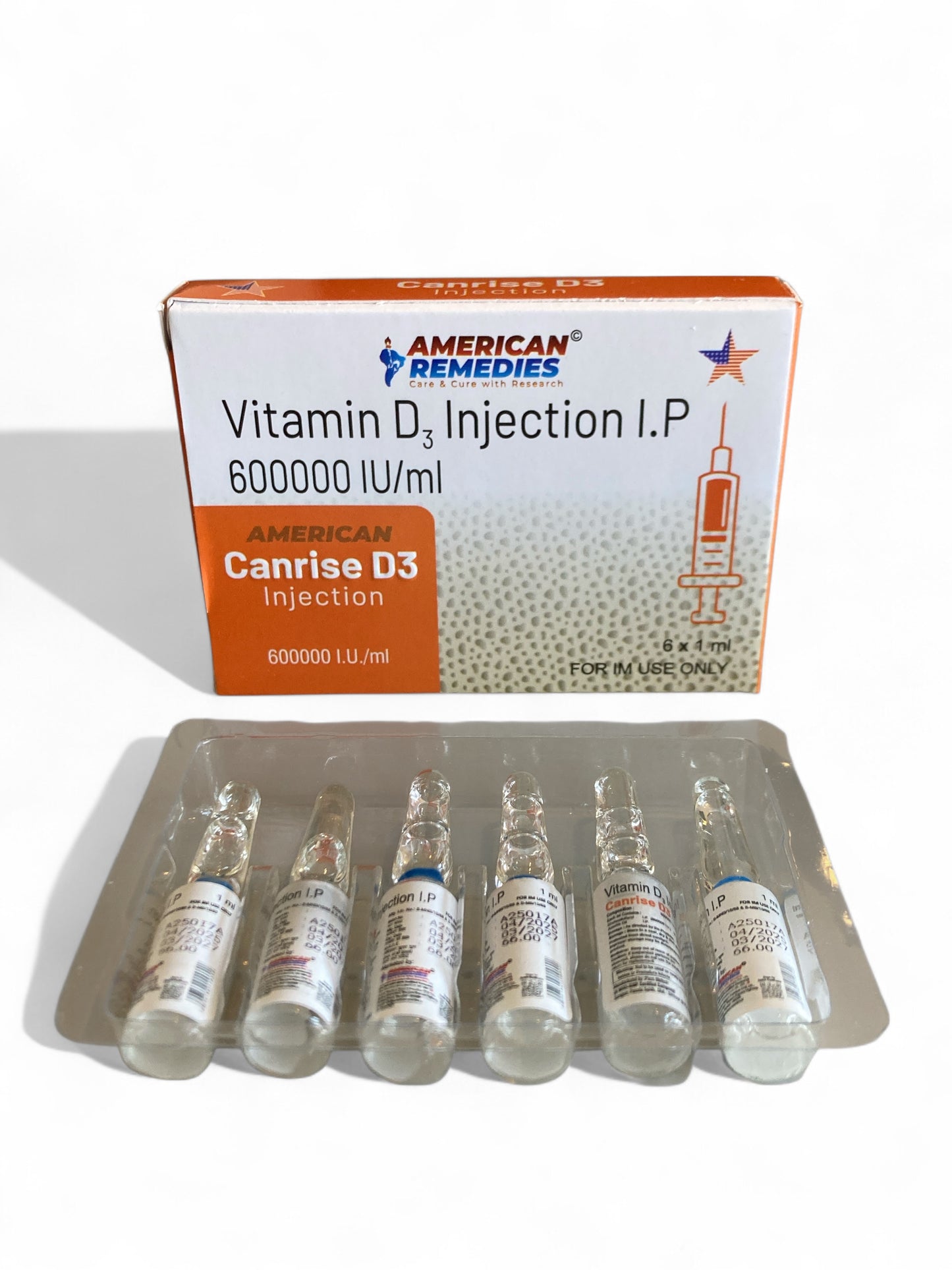 Cholecalciferol Vitamin D3 Injection | 6 x 1 ml | IM Use Only