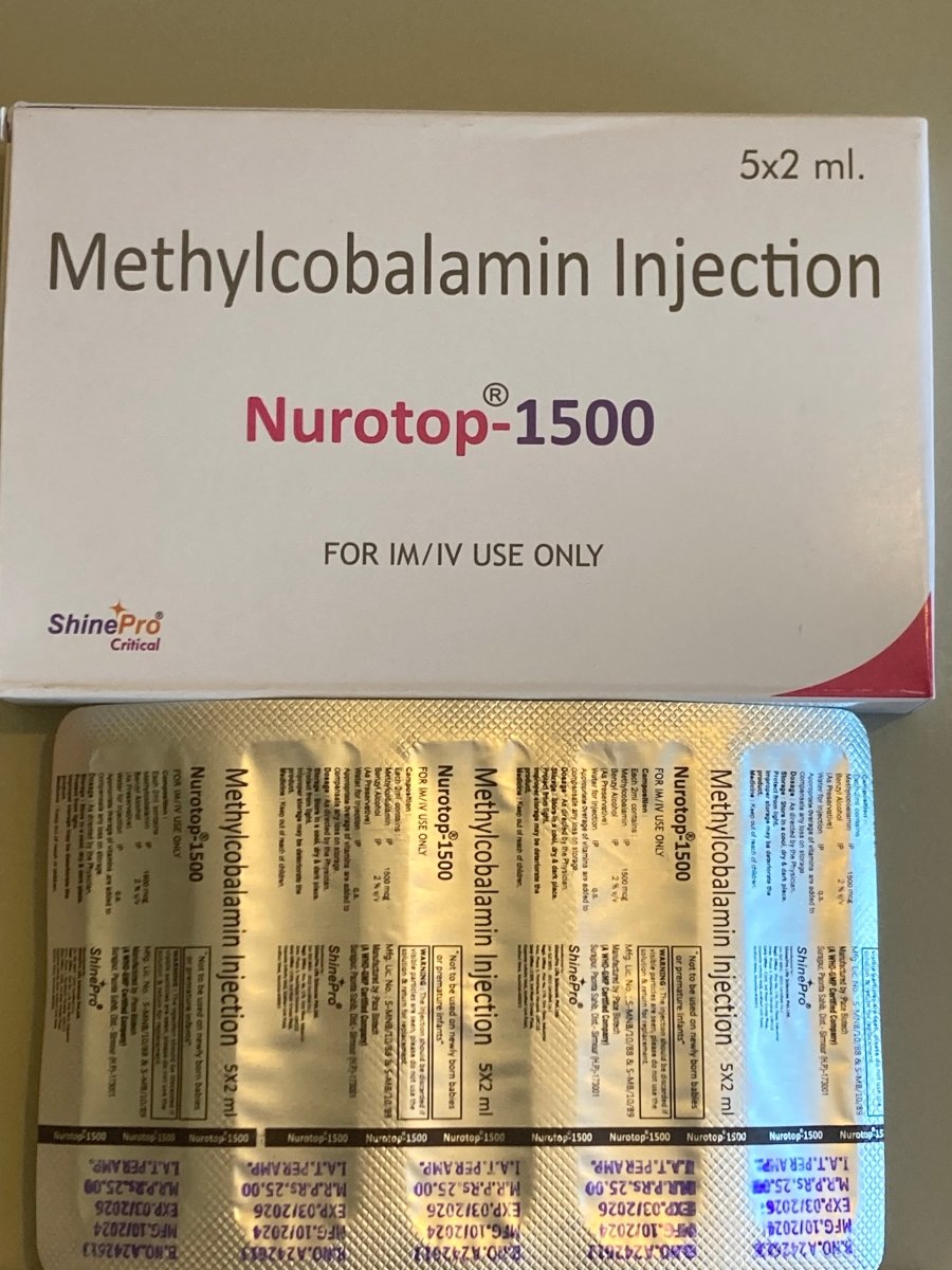 B12 Methylcobalamin 1500mcg Injection | 5 x 2ml | IM / IV Use Only - Supplements4YouAll - Vitamins