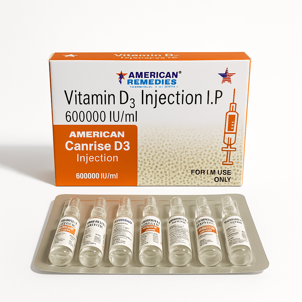 Cholecalciferol Vitamin D3 Injection | 6 x 1 ml | IM Use Only - Supplements4YouAll - Vitamins