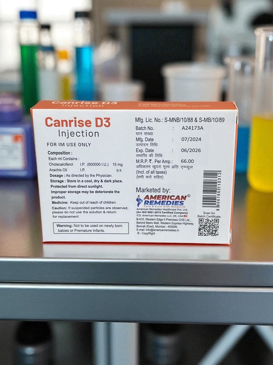 Cholecalciferol Vitamin D3 Injection | 6 x 1 ml | IM Use Only - Supplements4YouAll - Vitamins