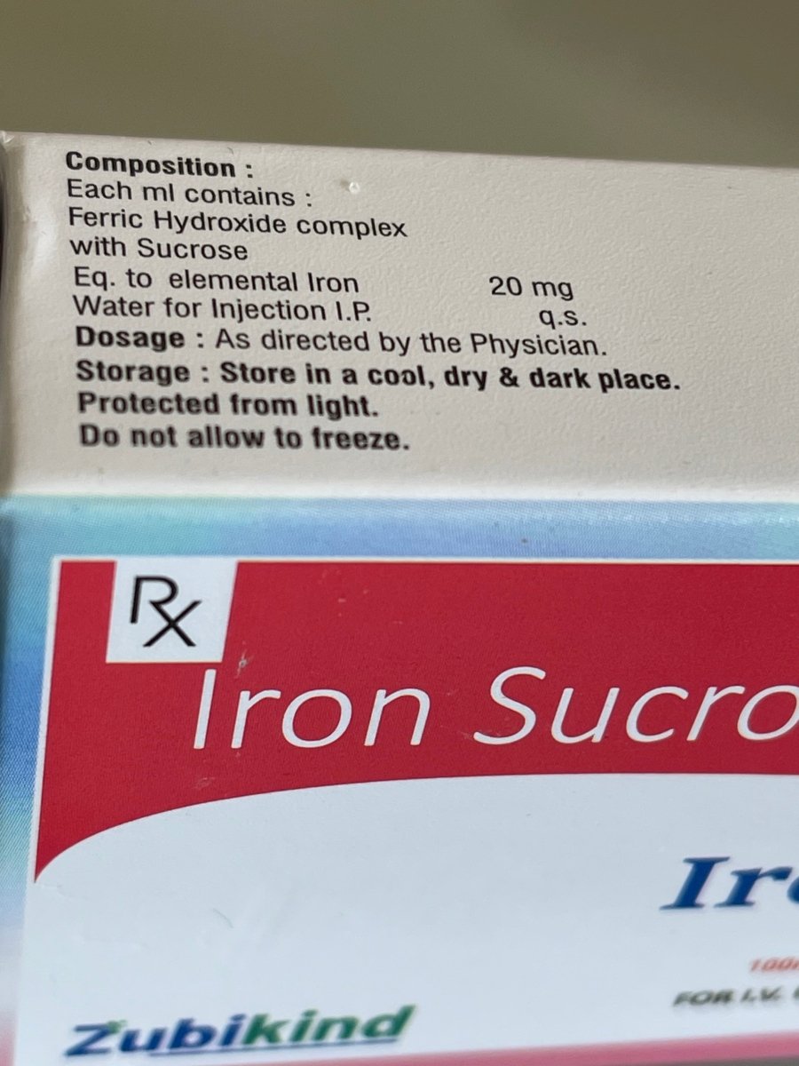 Iron Injection 20mg | 1 x 5ml vial | For IV Use Only - Supplements4YouAll - Supplement
