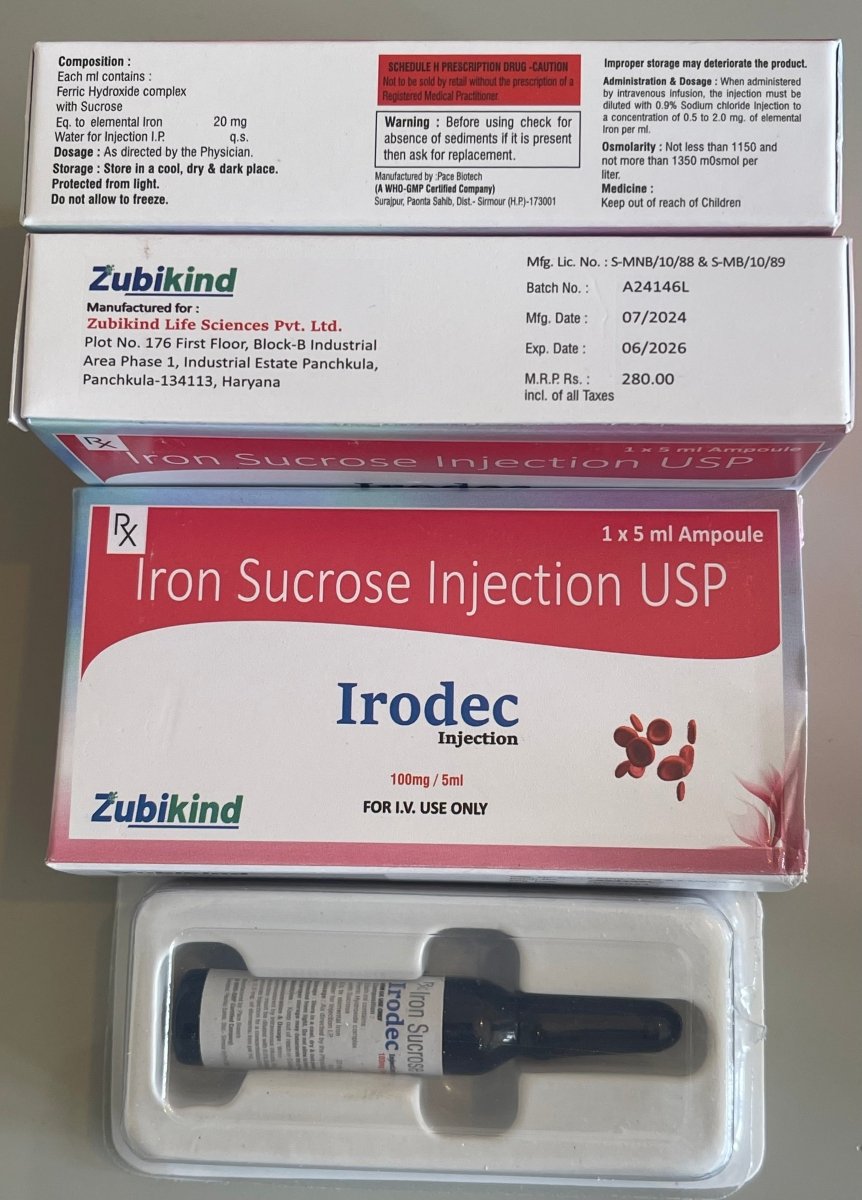 Iron Injection 20mg | 1 x 5ml vial | For IV Use Only - Supplements4YouAll - Supplement
