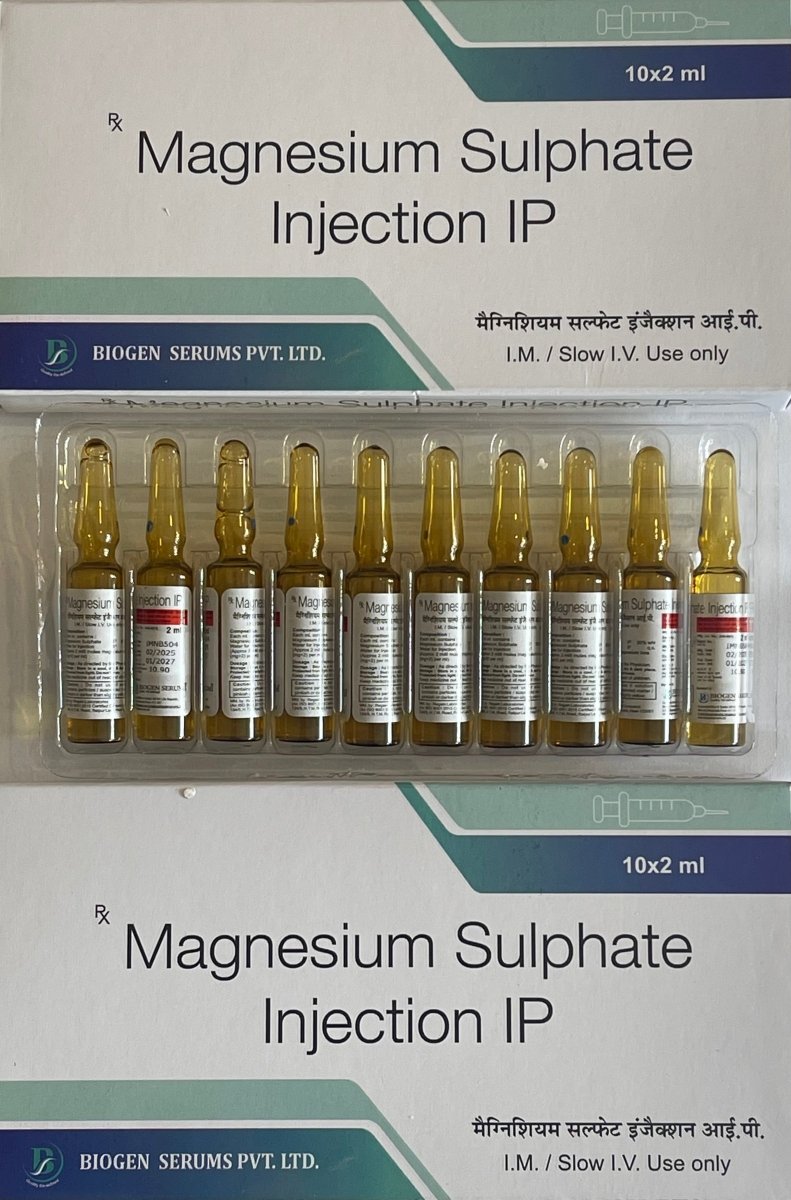Magnesium Sulphate Injection 1000mg 10x2ml | IM IV Use - Supplements4YouAll - Minerals