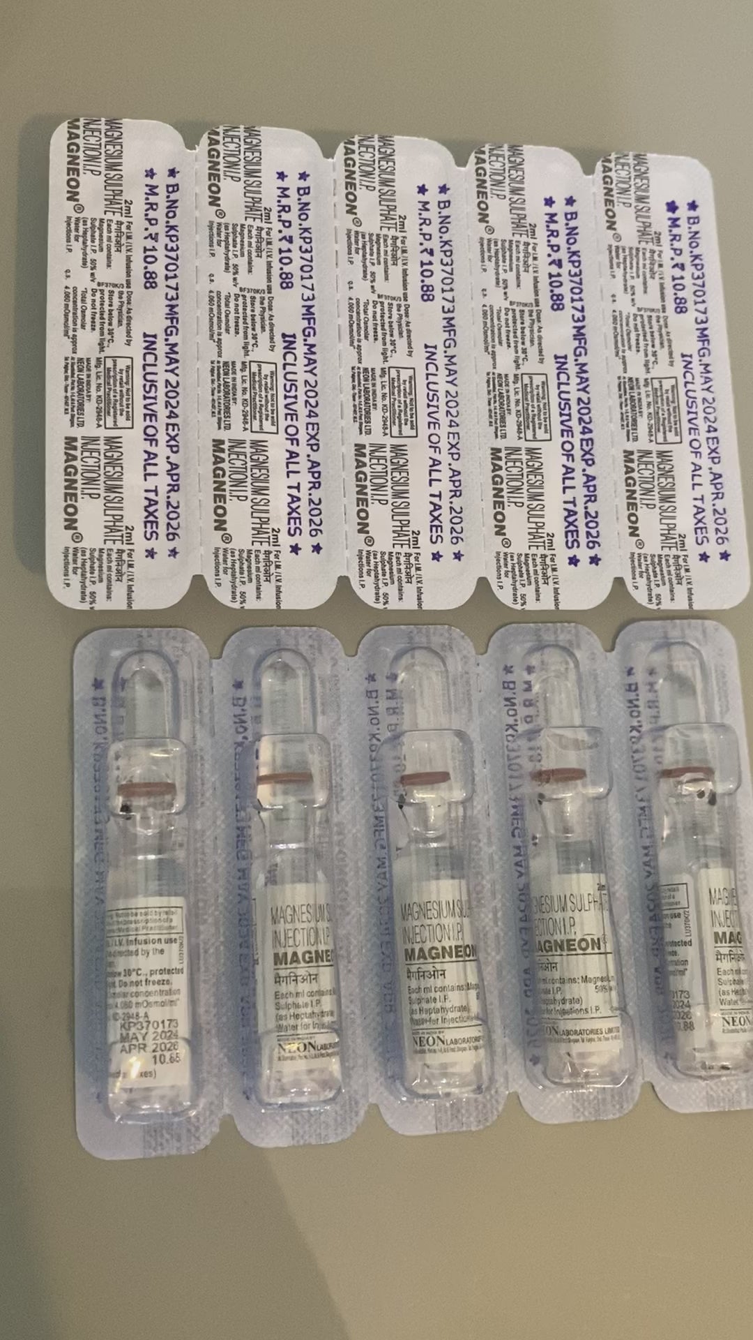 Magnesium Injection 1000mg 5 x2ml | For IV / IM Use