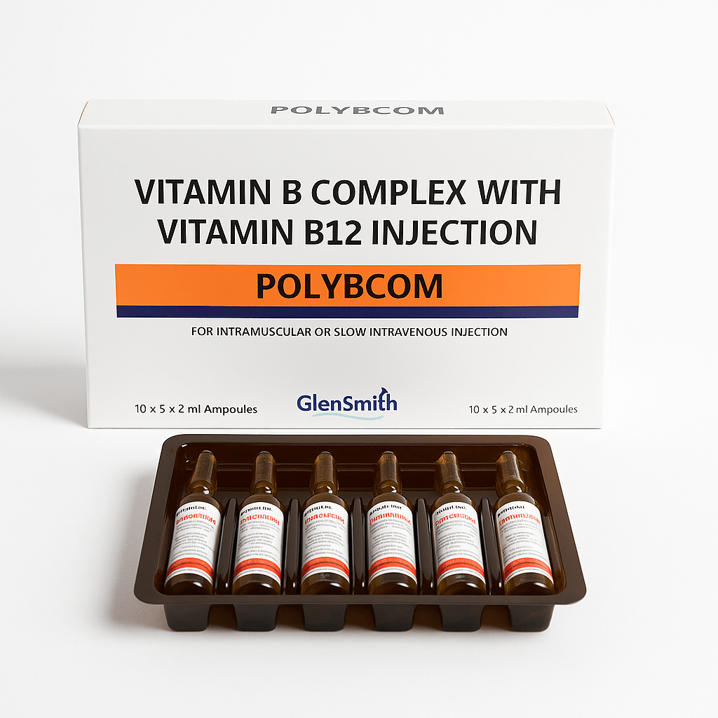 Vitamin B Complex B1, B2, B3, B5 & B12 Injection 5x2ml | IM / IV Use - Supplements4YouAll - Vitamins