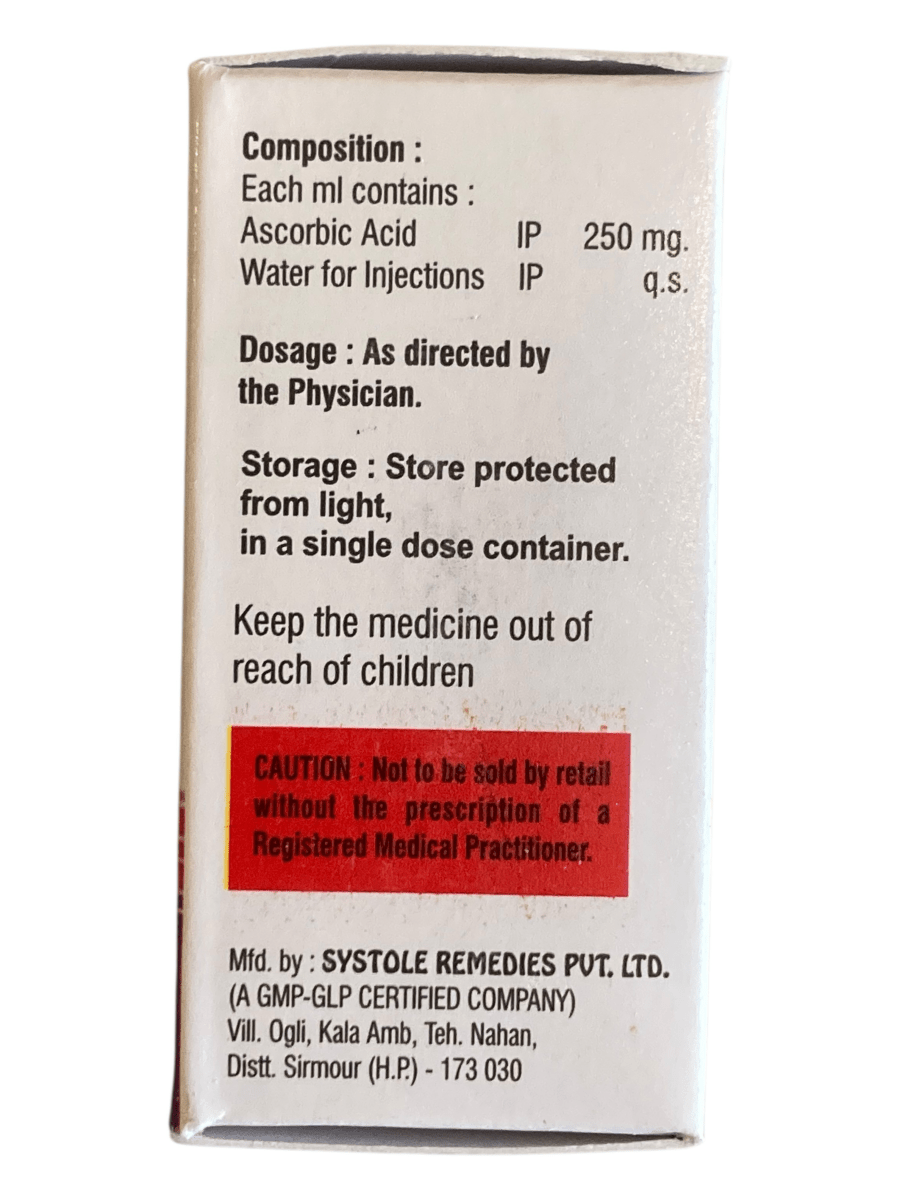 Vitamin C Injection 1500mg / 6ml Vial | For IM, IV Use - Supplements4YouAll - Vitamins