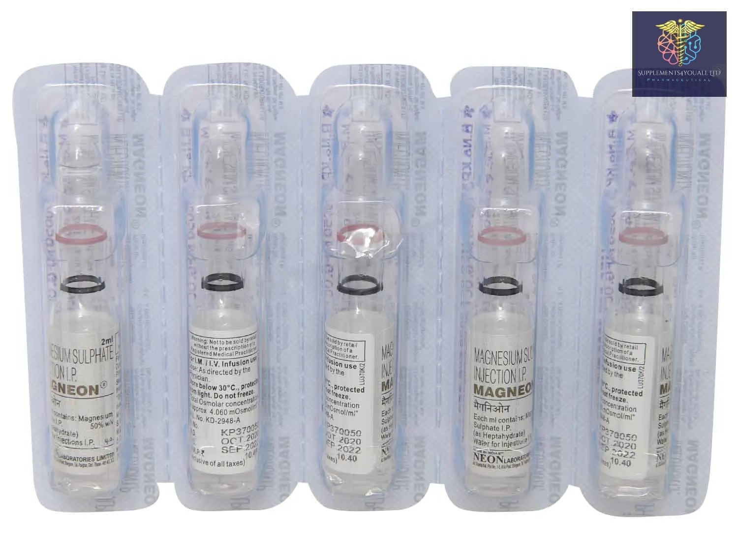 Magnesium Sulphate Injections 1000mg | IM IV Use Only | High Quality