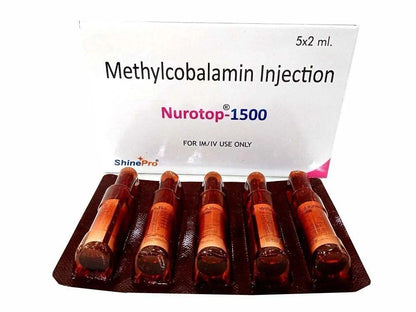 B12 Methylcobalamin 1500mcg Injection | 5 x 2ml | IM / IV Use Only - Supplements4YouAll - Vitamins