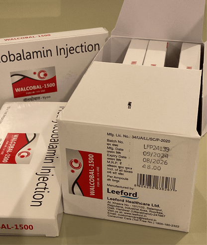 B12 Methylcobalamin 1500mcg Injections 10 x 1ml For IM / IV Use - Supplements4YouAll - Vitamins