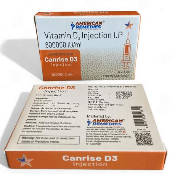 Cholecalciferol Vitamin D3 Injection | 6 x 1 ml | IM Use Only - Supplements4YouAll - Vitamins
