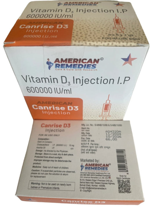 Cholecalciferol Vitamin D3 Injection | 6 x 1 ml | IM Use Only - Supplements4YouAll - Vitamins