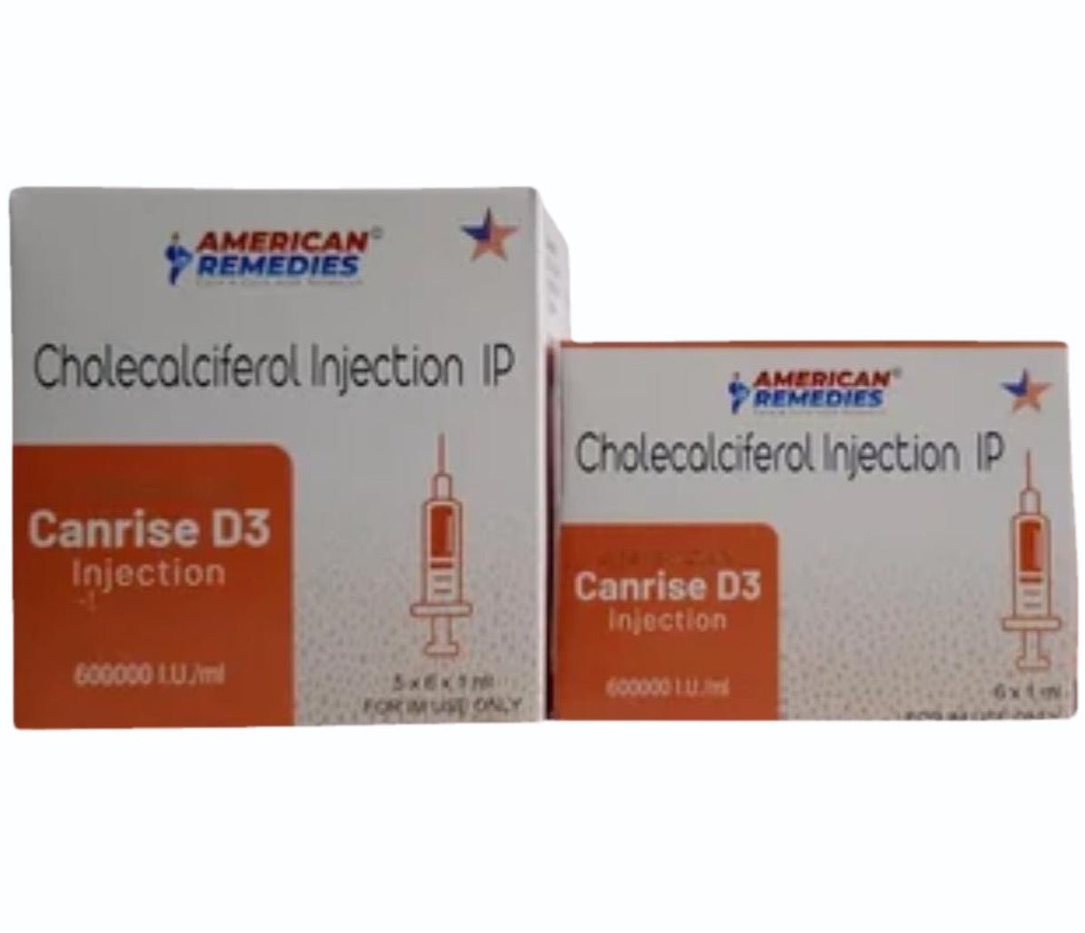 D3 Cholecalciferol Injection 600,000 IUs | Canrise | For IM Use Only - Supplements4YouAll - Vitamins Box on pale table