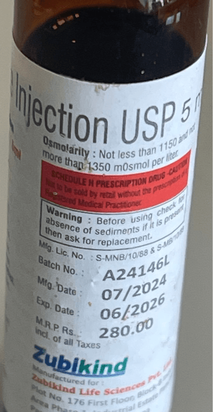 Iron Injection 20mg | 1 x 5ml vial | For IV Use Only - Supplements4YouAll - Supplement