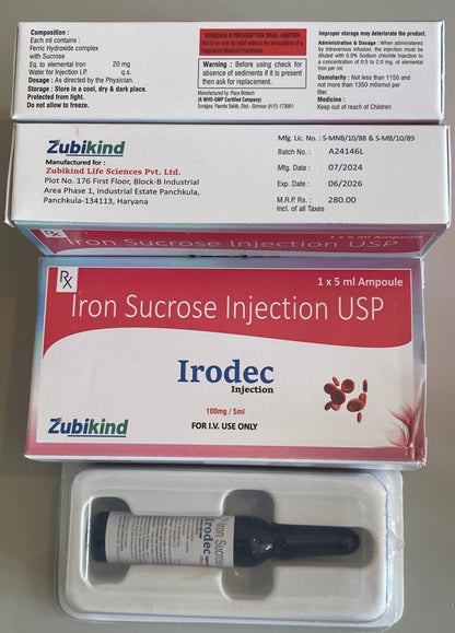Iron Injection 20mg | 1 x 5ml vial | For IV Use Only - Supplements4YouAll - Supplement