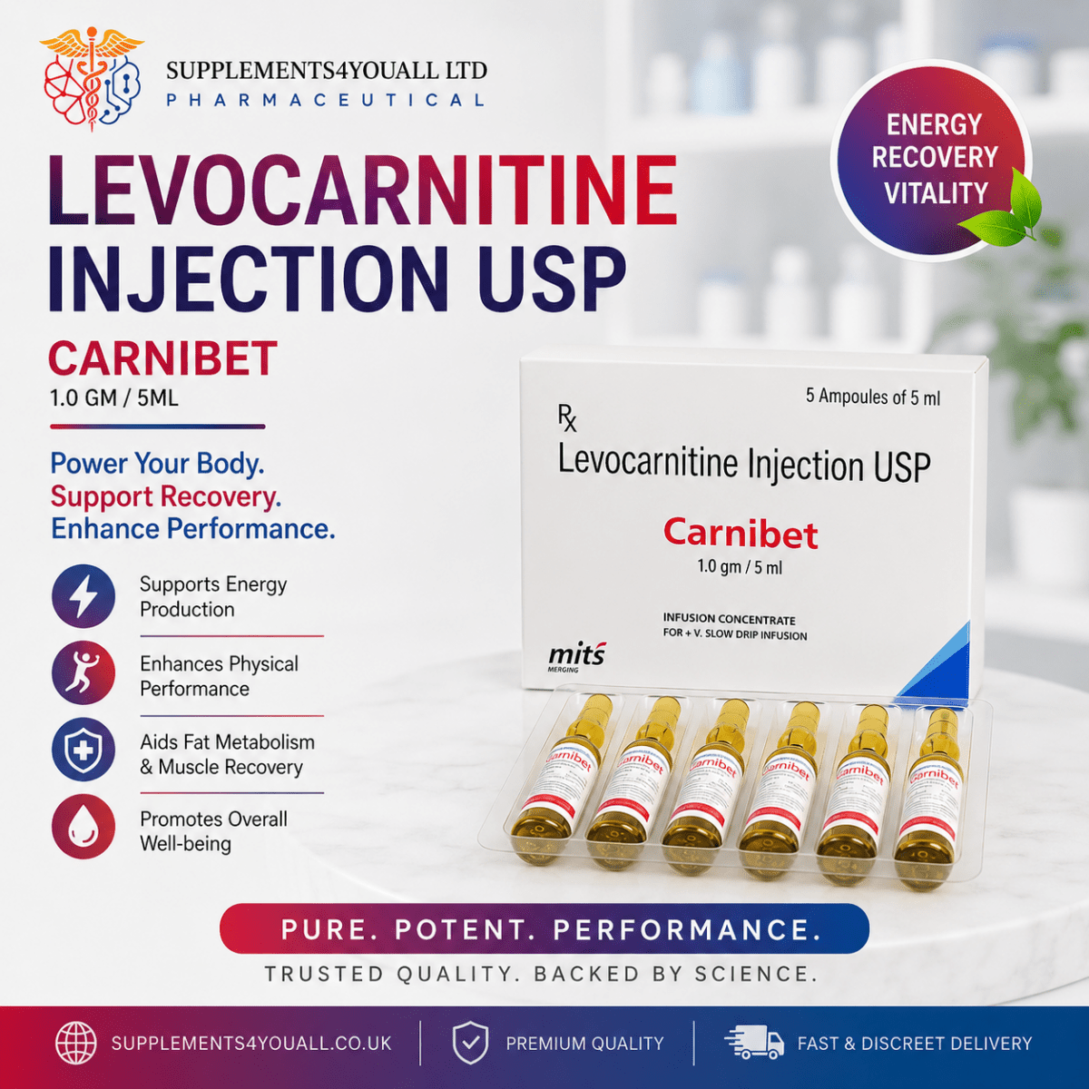 L Carnitine 1000mg Fat Burner Injection - Fat Absorbtion Formula | IV - Supplements4YouAll - Supplement