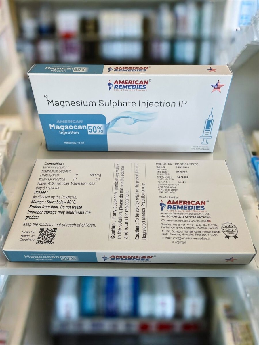 Magnesium Sulphate Injection 1000mg |5 x 2ml Ampoules | For IM IV Use - Supplements4YouAll - Minerals