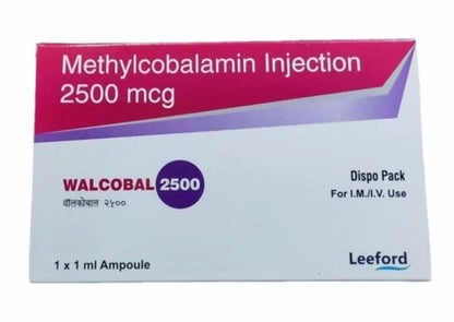 Methylcobalamin B12 2500mcg Injection | 1x1ml with needle & syringe. - Supplements4YouAll - Vitamins