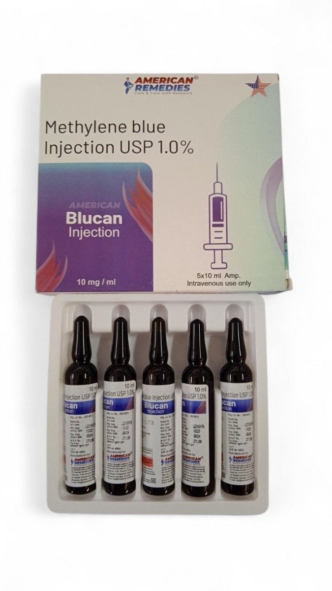 Methylene Blue Injection 1.0% | 5 x 10ml IV use - Supplements4YouAll - Antioxidants
