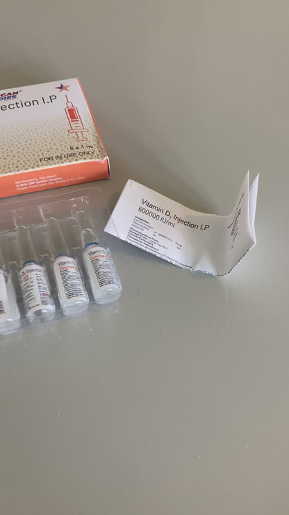 D3 Cholecalciferol Injection 600,000 IUs | 6 x 1 ml | IM Use Only