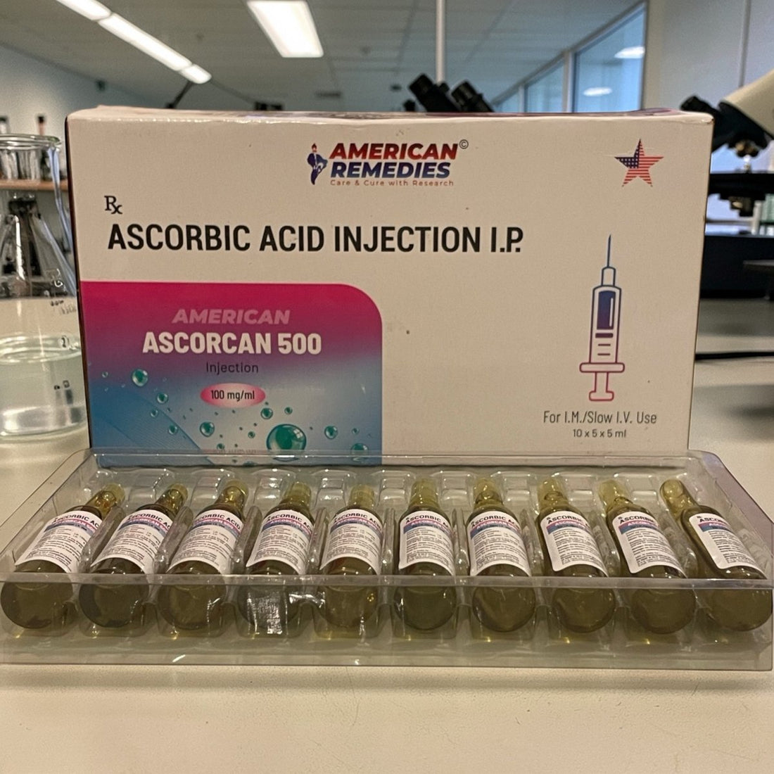 The Gold Standard Vitamin C | 500mg Injection 10 x 5ml | IM / IV Use - Supplements4YouAll - Vitamins