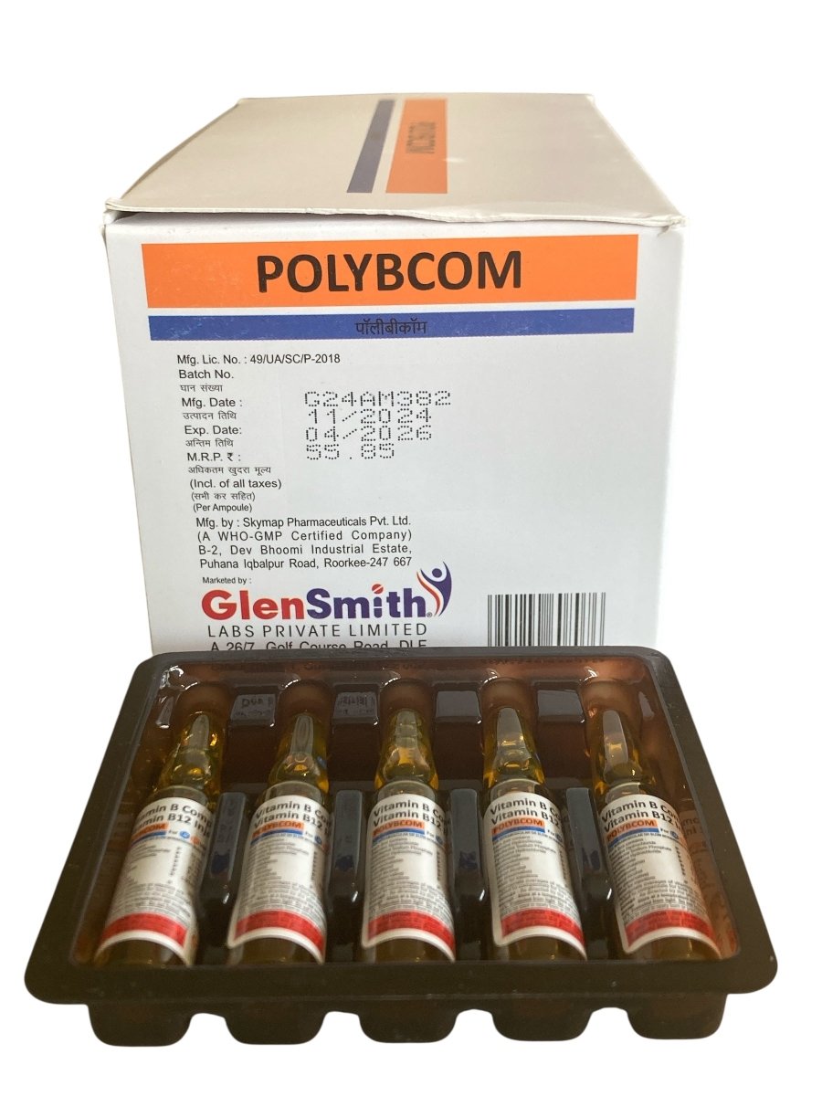 Vitamin B Complex B1, B2, B3, B5 & B12 Injection 5x2ml | IM / IV Use - Supplements4YouAll - Vitamins