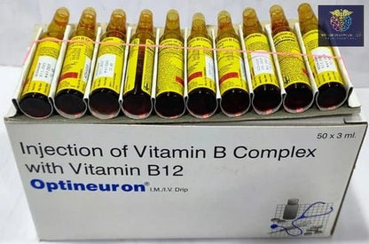 Vitamin B Complex with B12 1000mcg 5 x 3ml | Optineuron | IM / IV Use - Supplements4YouAll - B Complex