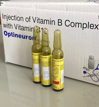 Vitamin B Complex with B12 1000mcg 5 x 3ml | Optineuron | IM / IV Use - Supplements4YouAll - B Complex