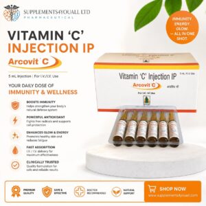 Vitamin C Injection 500mg | 5ml Ampoules | IM / IV Use