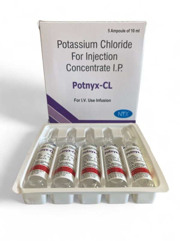 Potassium Chloride For Injection 150mg | 5 x 10ml ampoules - Supplements4YouAll - Minerals