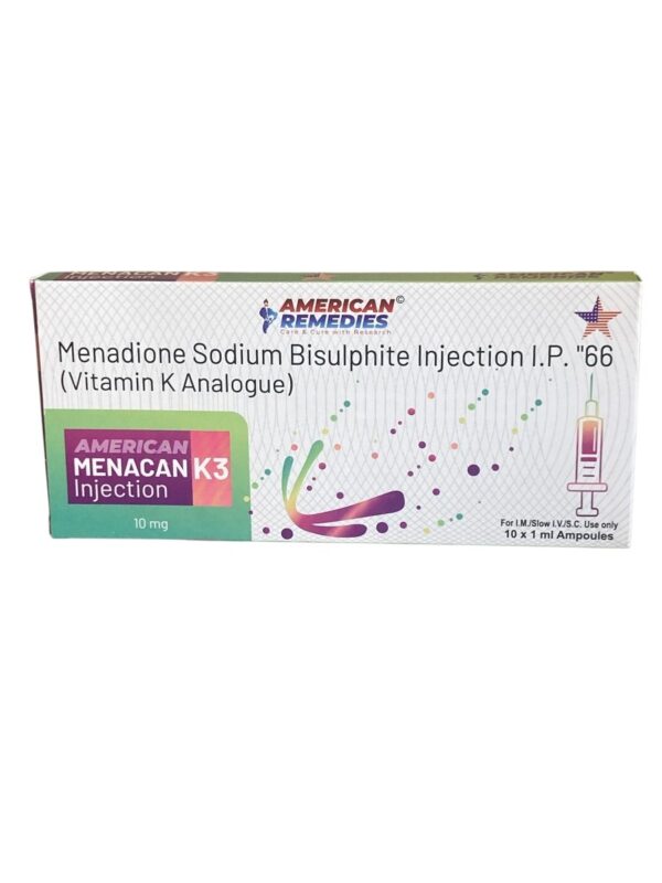 Vitamin K3 Injection | 10 x 1ml Ampoules | IM / IV Use - Supplements4YouAll - Vitamins